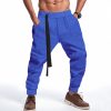 Pantalon décontracté pour homme, style gaufré uni, style hip-hop, streetwear, jogging