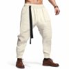 Pantalon décontracté pour homme, style gaufré uni, style hip-hop, streetwear, jogging