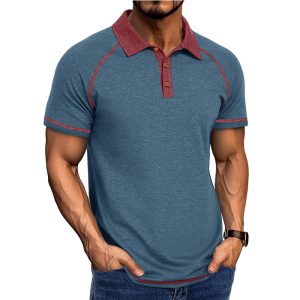 T-shirt à revers à manches courtes POLO pour homme